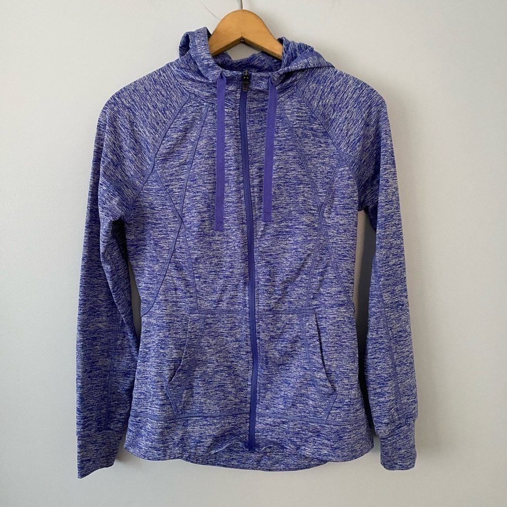 Champion Duo Dry Womens Size XS Hoodie Full Zip Up Long Sleeve Jacket Blue